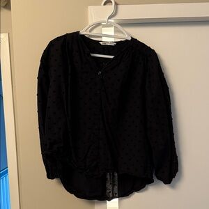 Zara Black Polka Dot Blouse
